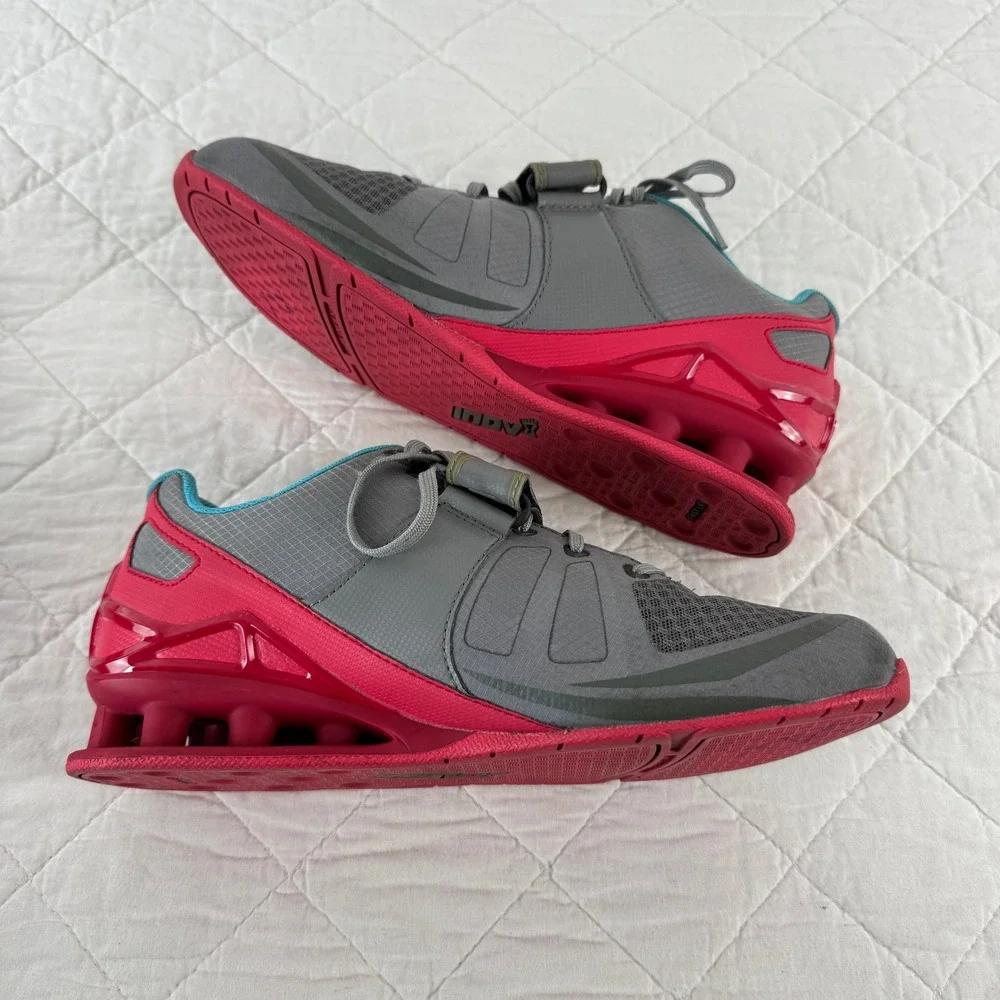 Inov 8 Fastlift 325 Women Shoes Grey Pink Teal Cross Trainer Weightlifting 9.5 - Picture 6 of 11